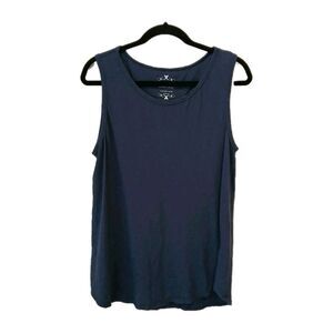 Velvet by Graham & Spencer Tank Top Women's Large Navy Blue Sleeveless Pullover